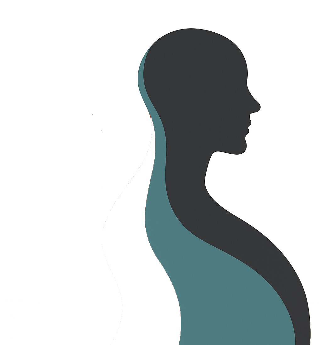 Right half of Number One Number Two logo, overlapping silhouettes in profile
